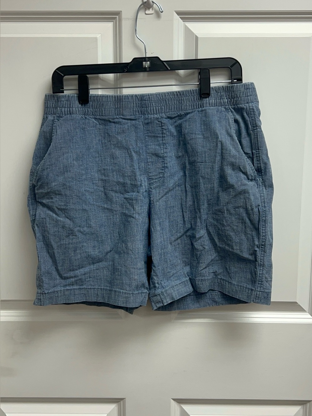 Lands' End Women's Mid-Rise Chambray Shorts Size 12P